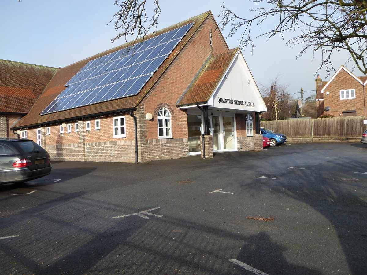 The hall from the car park